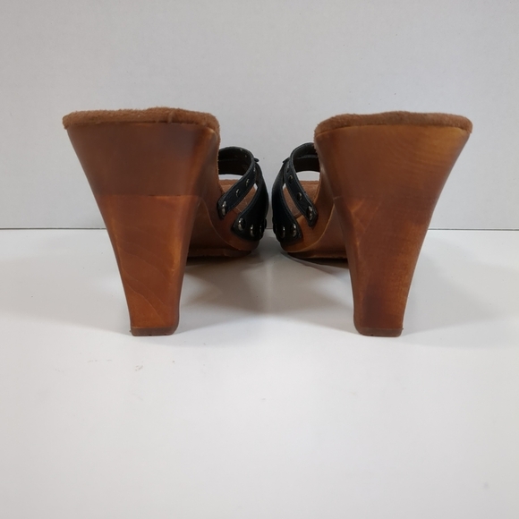 Tribeca By Kenneth Cole Women's Hello Again Black/Brown Heeled Sandals Size 10M - Picture 4 of 11